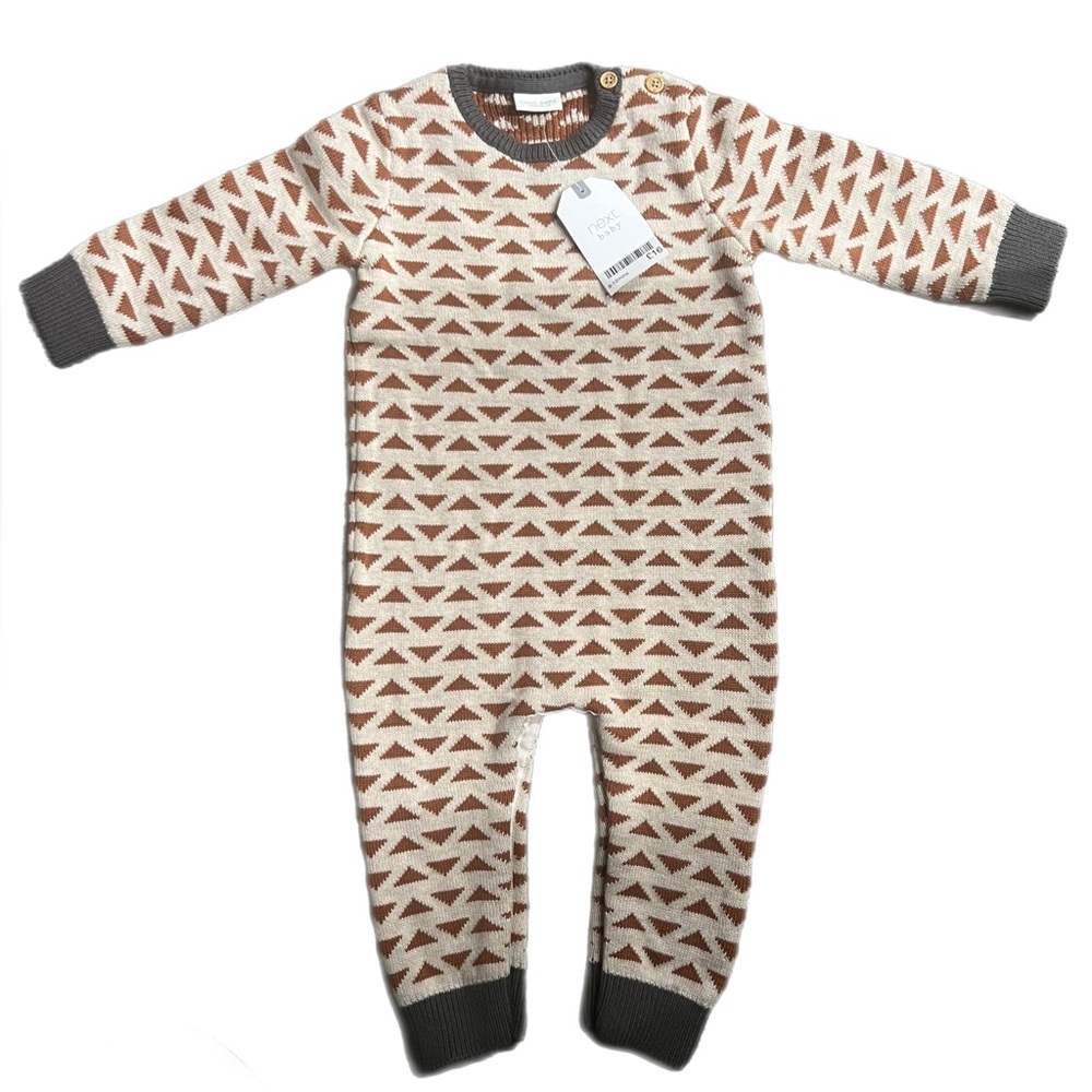 Next Baby UK 9-12 month sweater romper onesie.